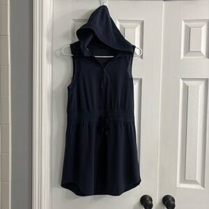 Gapfit Navy Blue Hooded Athletic Dress Romper SZ Small